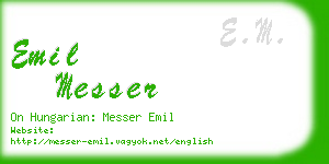emil messer business card